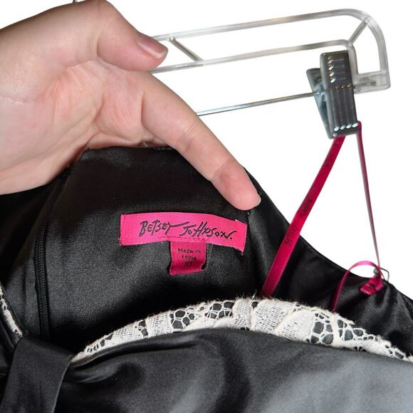 Vintage Betsey Johnson Strapless Lacy‎ Tiered Dress Gothic Lolita Sz 10 - Picture 8 of 8